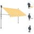 Toldo manual retráctil con LED blanco y naranja 300