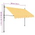 Toldo manual retráctil con LED blanco y naranja 300
