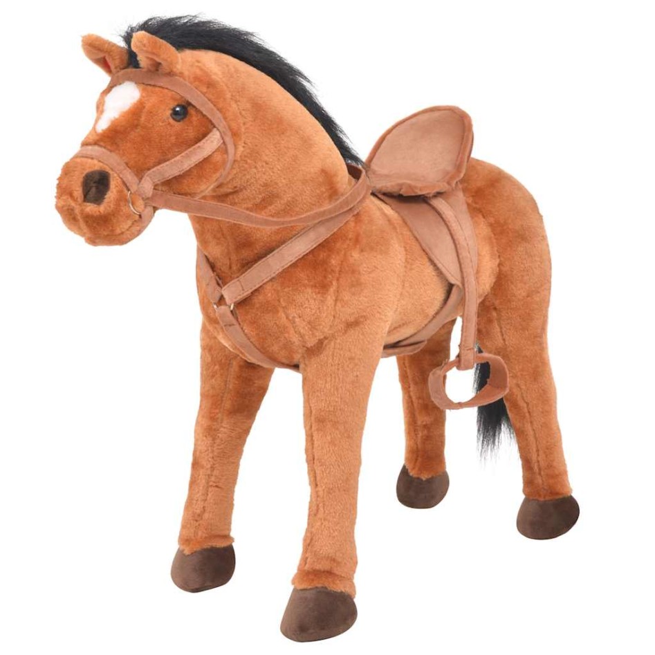 Caballo de juguete de pie de peluche