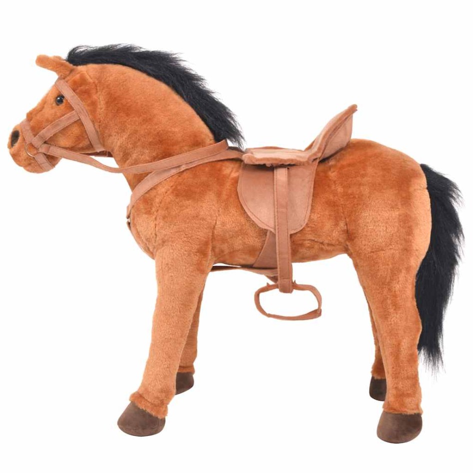 Caballo de juguete de pie de peluche