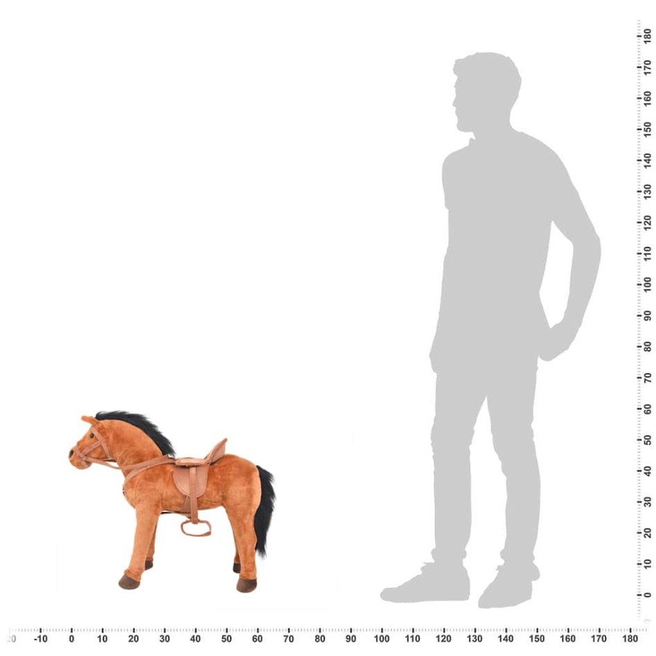 Caballo de juguete de pie de peluche