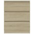 Aparador de madera contrachapada color roble Sonoma 60x35x76