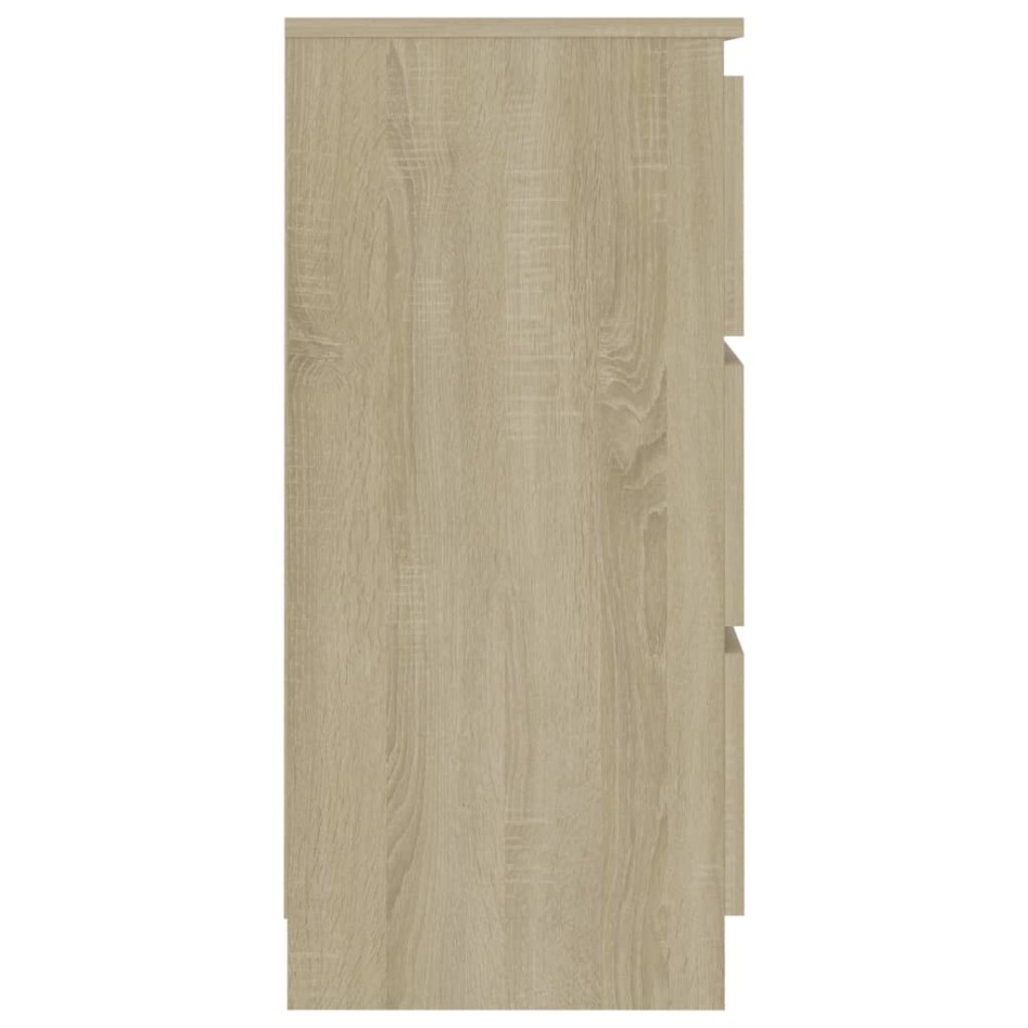 Aparador de madera contrachapada color roble Sonoma 60x35x76