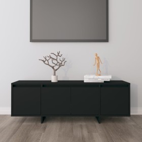 Mueble para TV madera contrachapada negro 120x30x40,5
