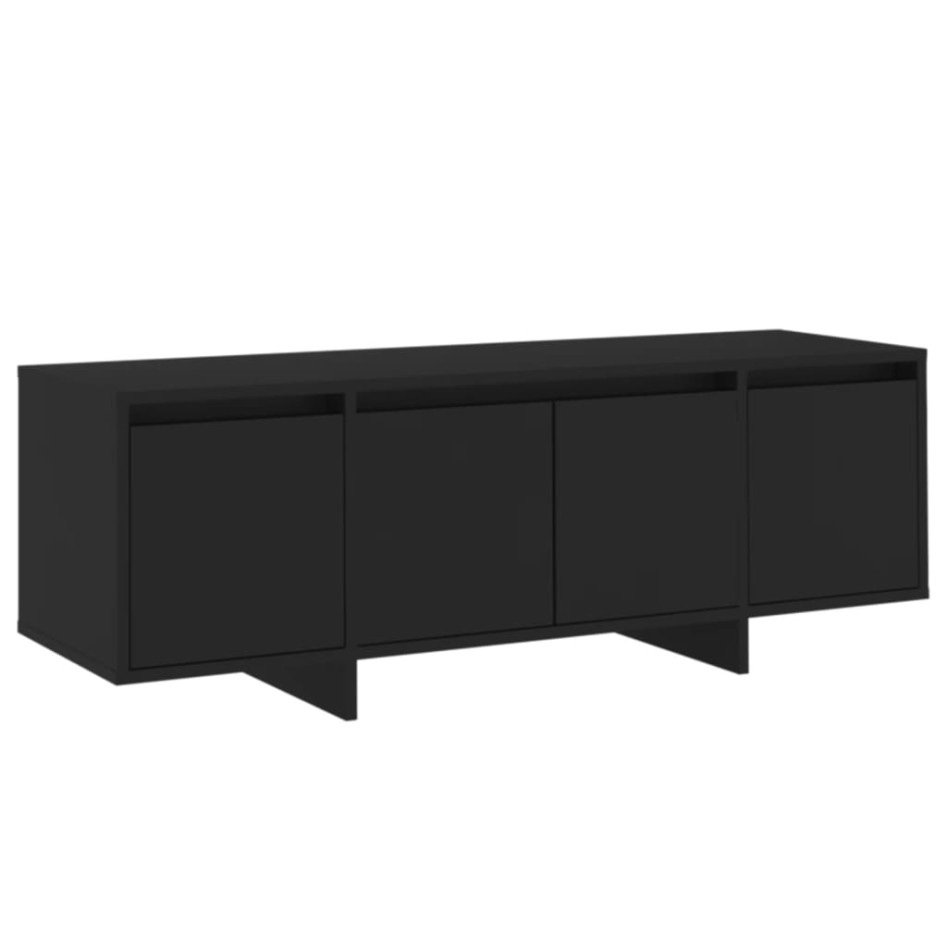 Mueble para TV madera contrachapada negro 120x30x40,5
