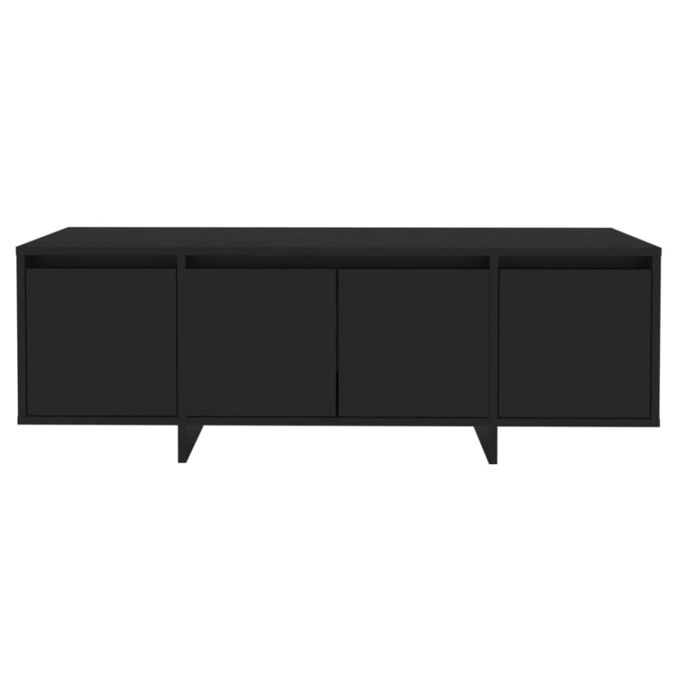 Mueble para TV madera contrachapada negro 120x30x40,5