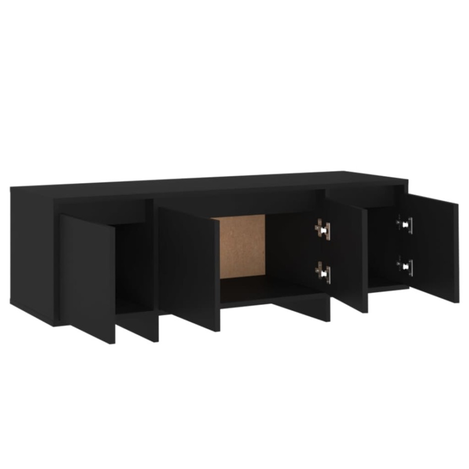 Mueble para TV madera contrachapada negro 120x30x40,5