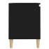 Mueble de TV con patas de madera maciza negro 103,5x35x50