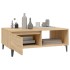 Mesa de centro madera contrachapada color roble 90x60x35