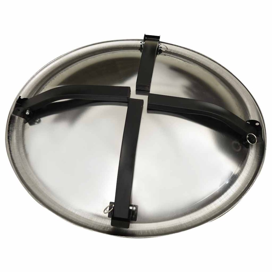 Brasero y barbacoa 2 en 1 atizador acero inoxidable 56x56x49