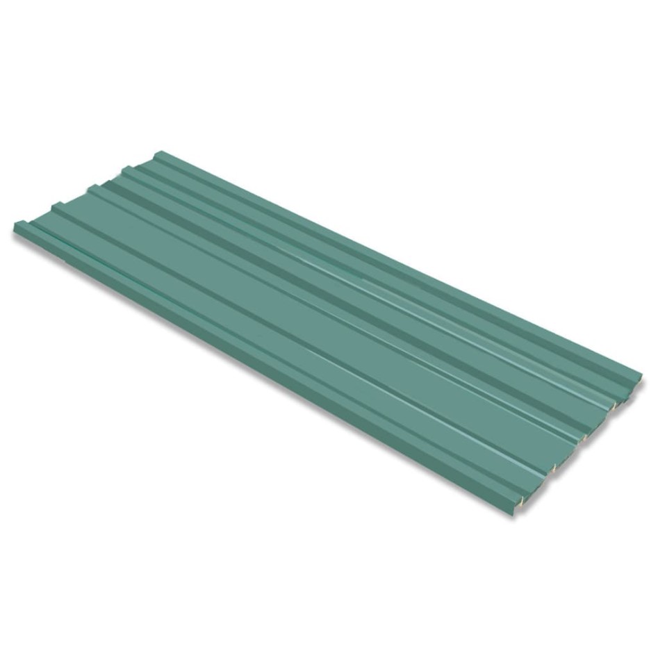 Panel para tejado acero galvanizado verde 12