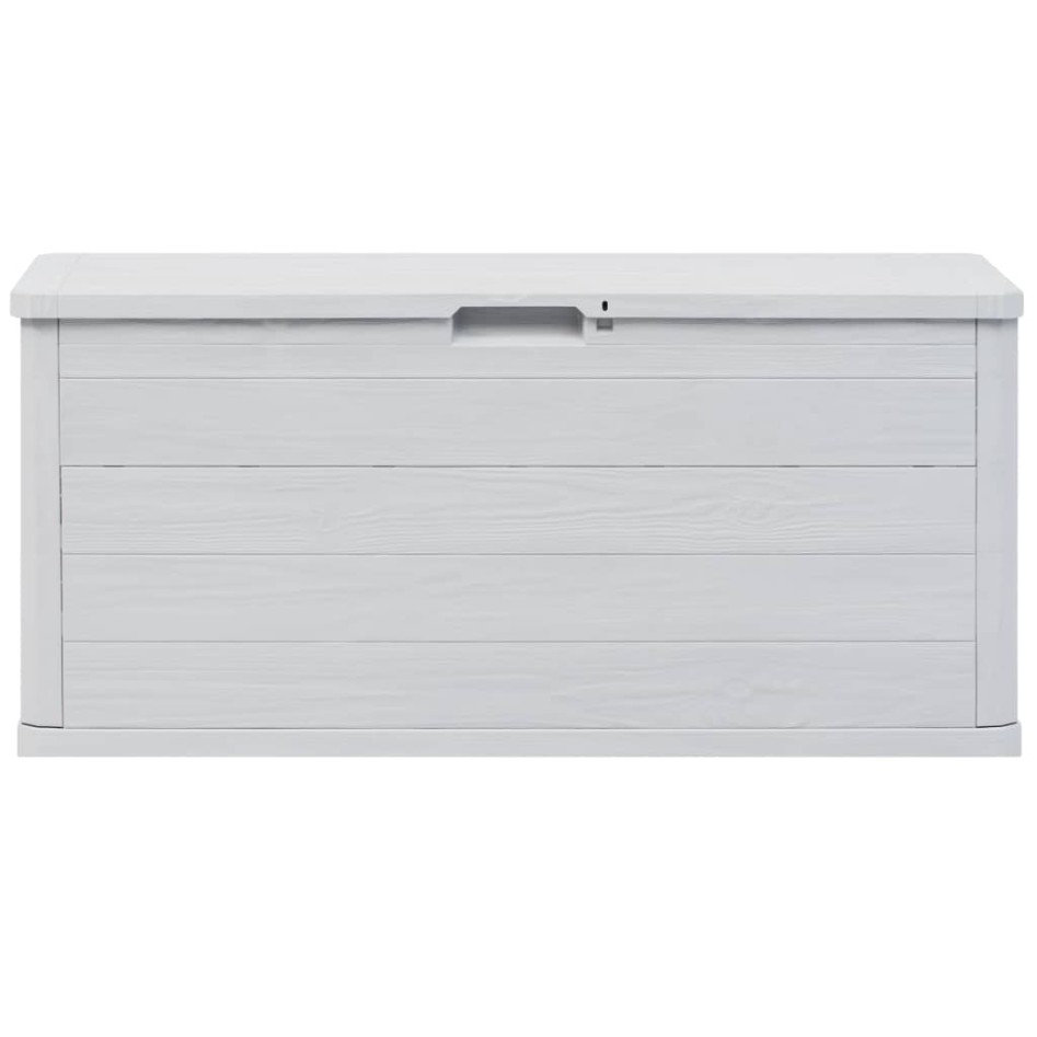 Caja de almacenamiento de jardín 280 L gris