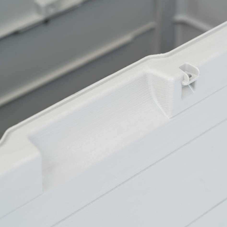 Caja de almacenamiento de jardín 280 L gris