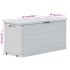 Caja de almacenamiento de jardín 280 L gris