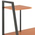 Escritorio con estantería negro y marrón 102x50x117