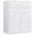 Aparador de madera contrachapada blanco brillante 60x30x75