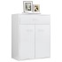 Aparador de madera contrachapada blanco brillante 60x30x75