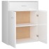 Aparador de madera contrachapada blanco brillante 60x30x75