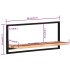Estantes de pared 2 unidades madera maciza acacia 80x25x35