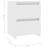 Mesitas de noche 2 uds madera contrachapada blanco 30x30x40
