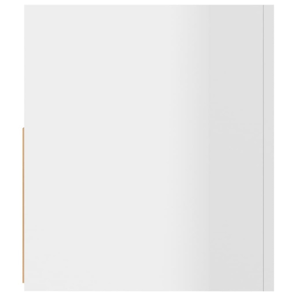 Mueble de TV con luces LED blanco brillante 90x35x40