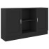 Aparador de madera contrachapada negro 120x30,5x70