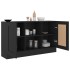 Aparador de madera contrachapada negro 120x30,5x70