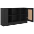 Aparador de madera contrachapada negro 120x30,5x70