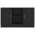 Aparador de madera contrachapada negro 120x30,5x70
