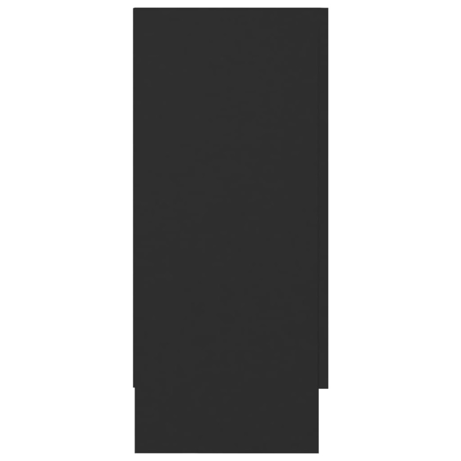 Aparador de madera contrachapada negro 120x30,5x70