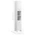 Armario baño madera contrachapada blanco brillo 30x30x183,5