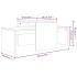 Set mesa de centro madera ingeniería roble marrón 100x48x40