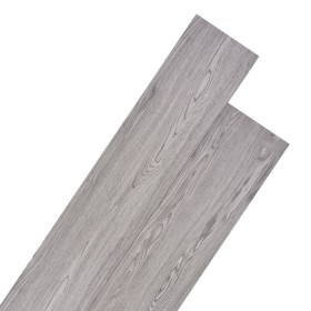 Lamas para suelo no autoadhesivas PVC gris oscuro 5,26 m² 2