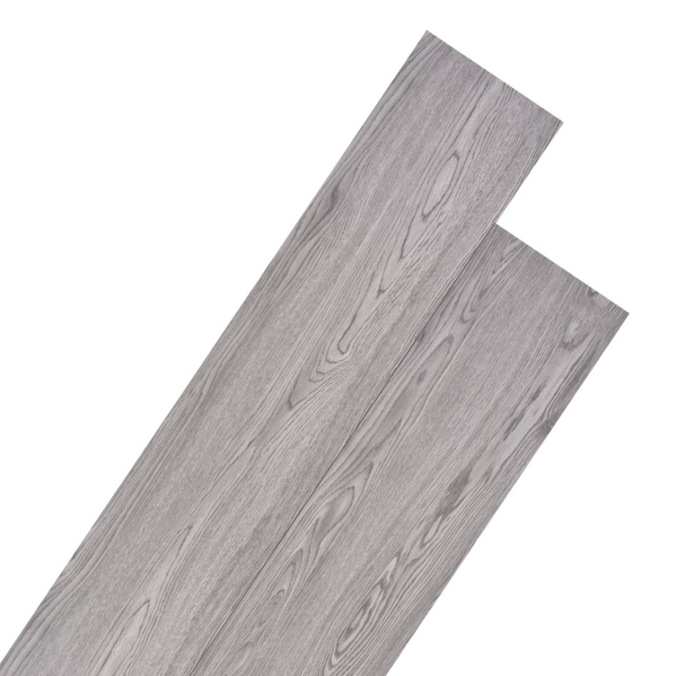 Lamas para suelo no autoadhesivas PVC gris oscuro 5,26 m² 2