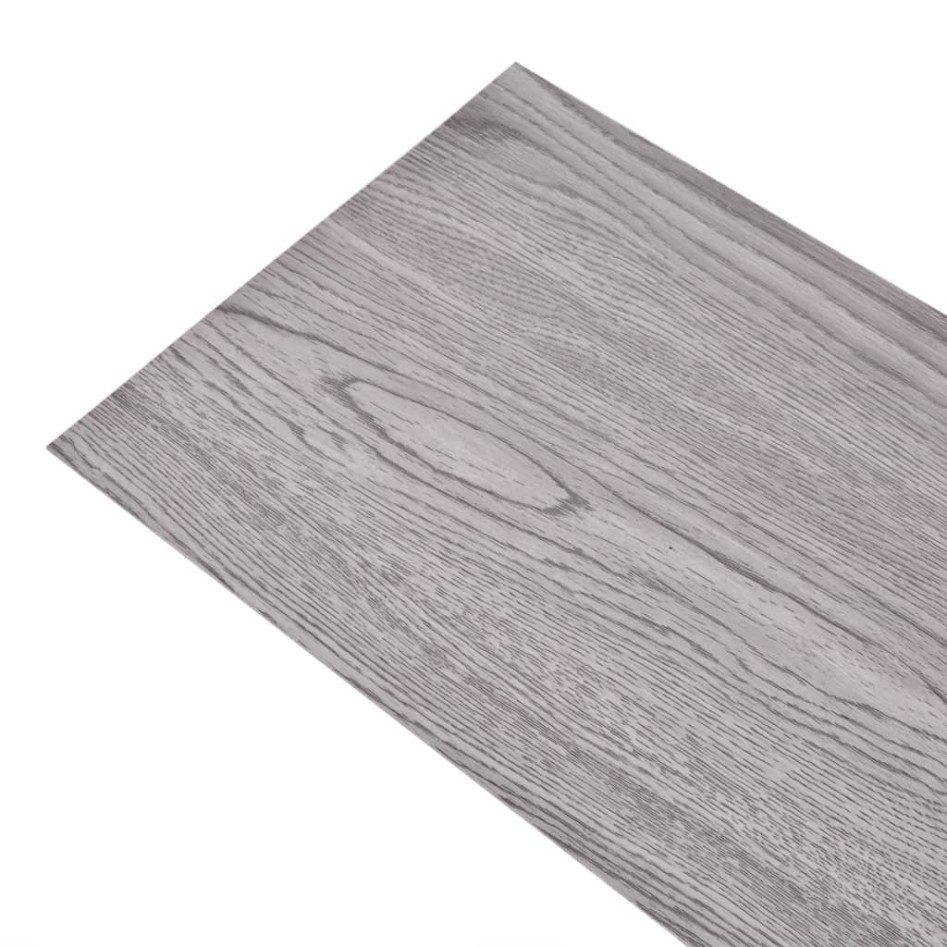 Lamas para suelo no autoadhesivas PVC gris oscuro 5,26 m² 2