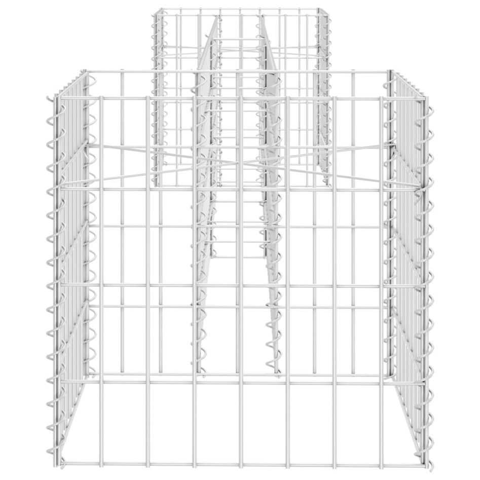 Jardinera de gaviones forma de H alambre de acero 260x40x40