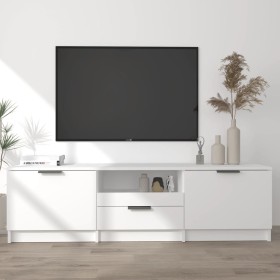 Mueble para TV madera contrachapada blanco 140x35x40