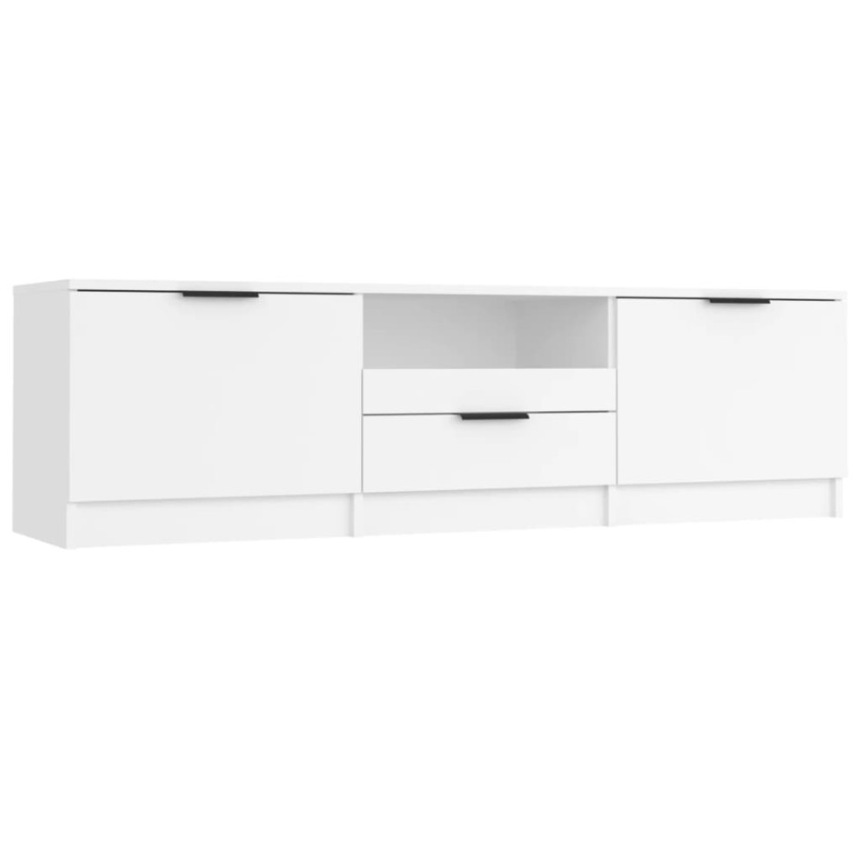 Mueble para TV madera contrachapada blanco 140x35x40