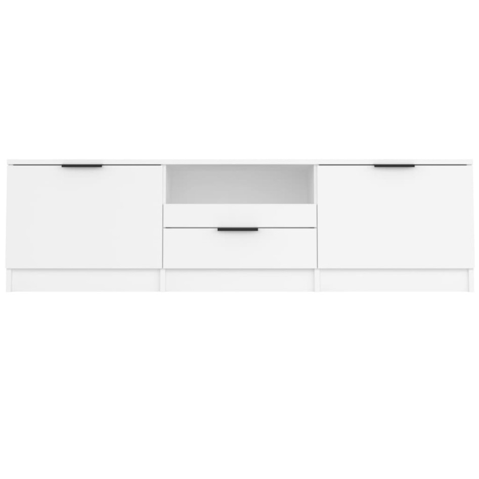 Mueble para TV madera contrachapada blanco 140x35x40