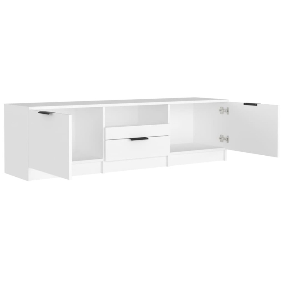 Mueble para TV madera contrachapada blanco 140x35x40