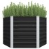 Arriate de acero galvanizado gris antracita 129x129x77