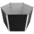 Arriate de acero galvanizado gris antracita 129x129x77