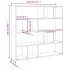 Estantería de libros/divisor de espacios blanco 105x24x102