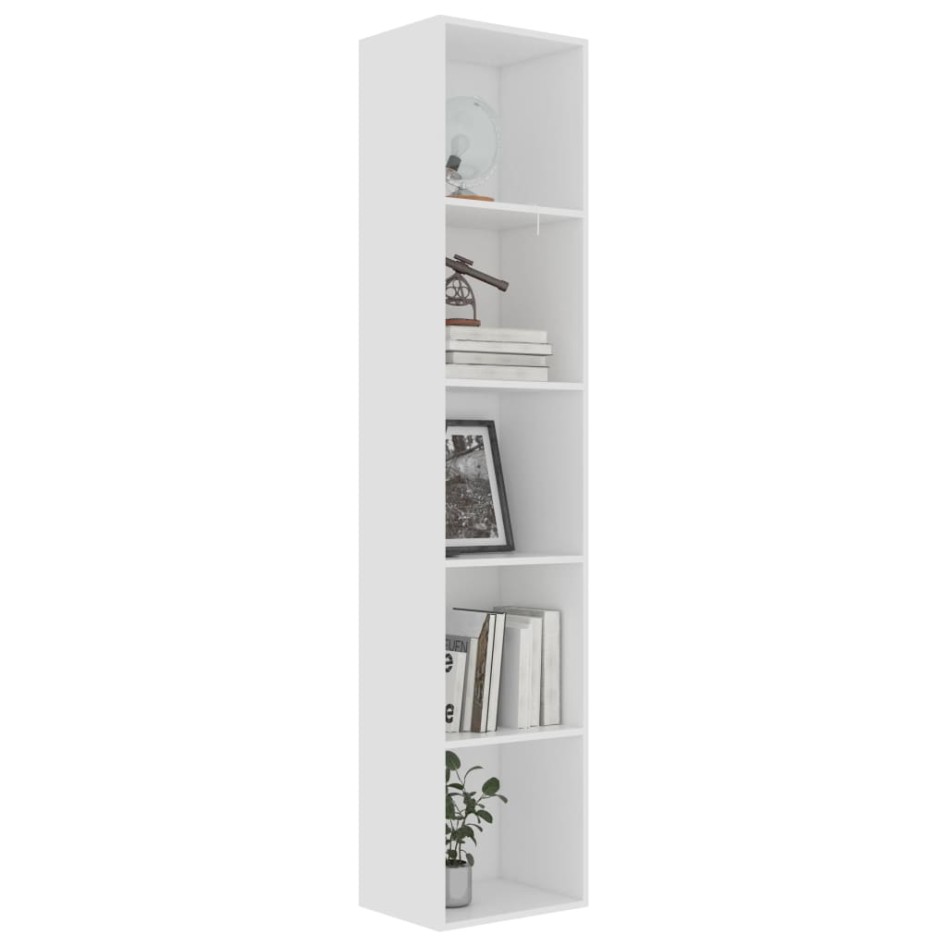 Estantería librería madera contrachapada blanco 40x30x189