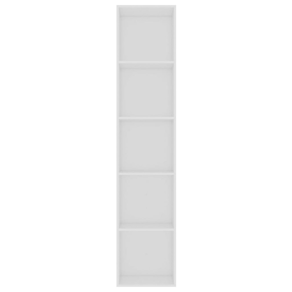 Estantería librería madera contrachapada blanco 40x30x189