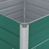 Jardinera elevada de acero galvanizado verde 100x100x77