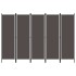 Biombo divisor de 5 paneles gris antracita 250x180