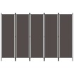 Biombo divisor de 5 paneles gris antracita 250x180 cm