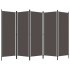 Biombo divisor de 5 paneles gris antracita 250x180