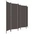 Biombo divisor de 5 paneles gris antracita 250x180